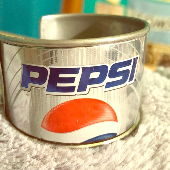 cupcakes and cartwheels Jewelry - Recycled Pepsi wrist cuff bracelet